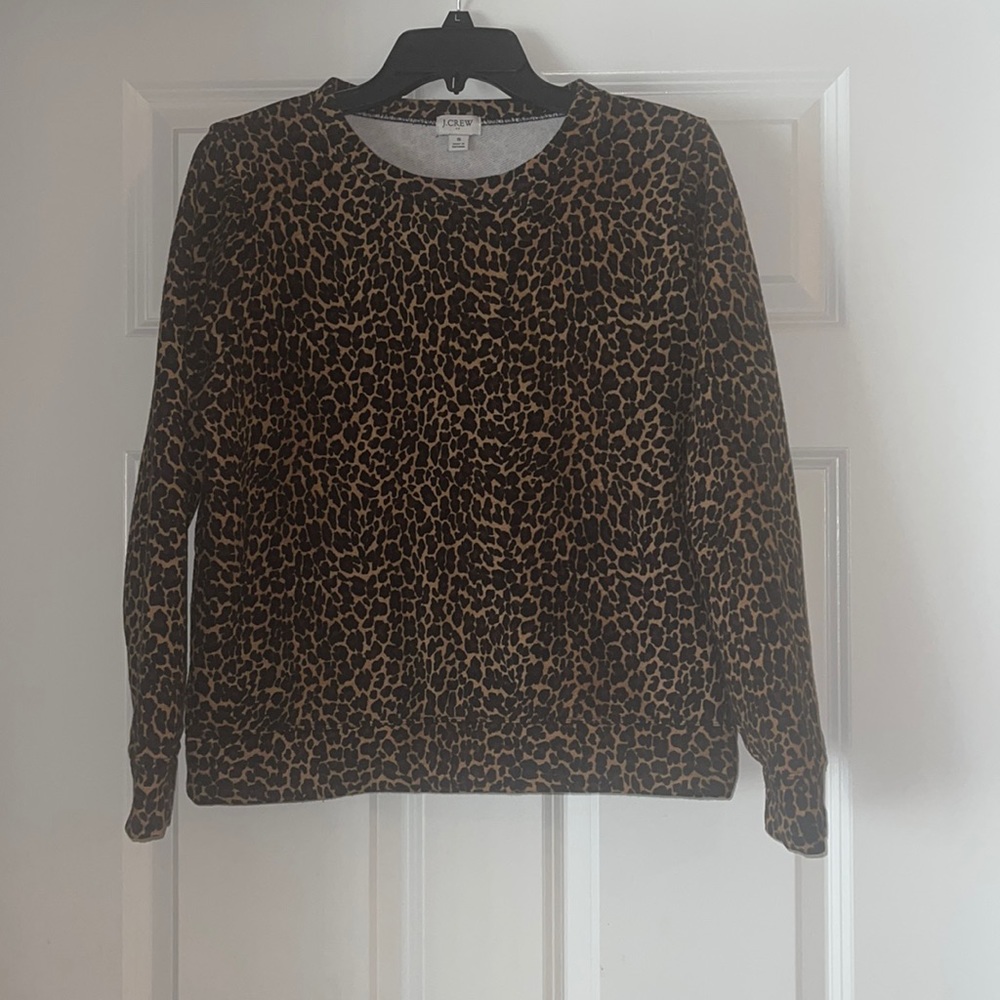 J Crew Factory Animal Print Sweatshirt